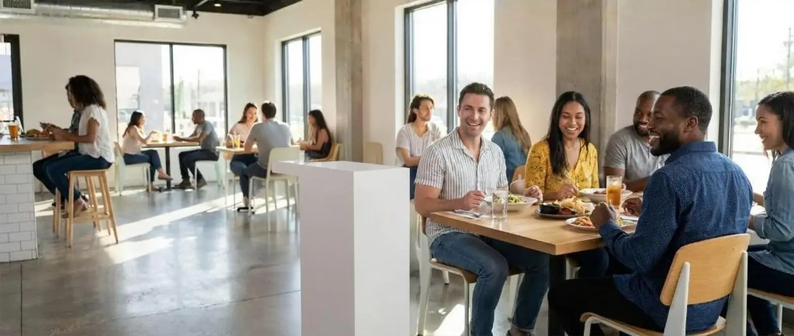 Robot waiters BellaBot, Servi, and KettyBot models comparison in restaurant setting