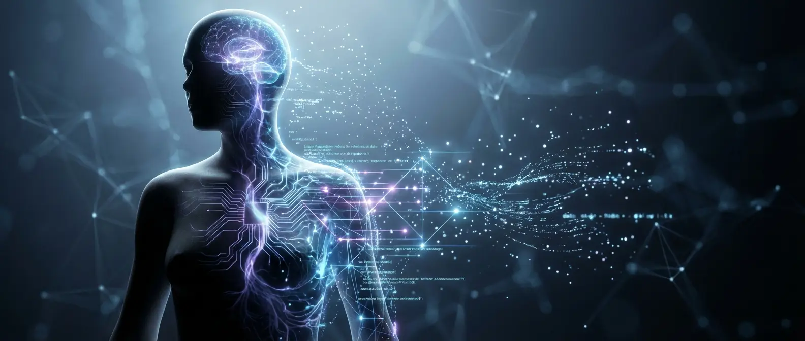 Person awakening in 2126 bedroom with AI assistant and smart environment technology