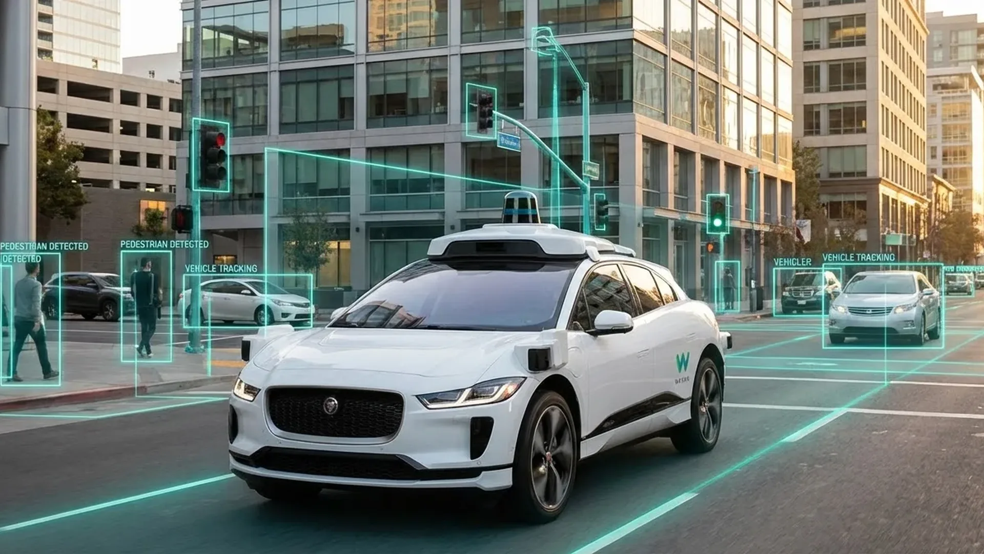 Waymo autonomous vehicle navigating city streets compared to Tesla FSD system in 2026
