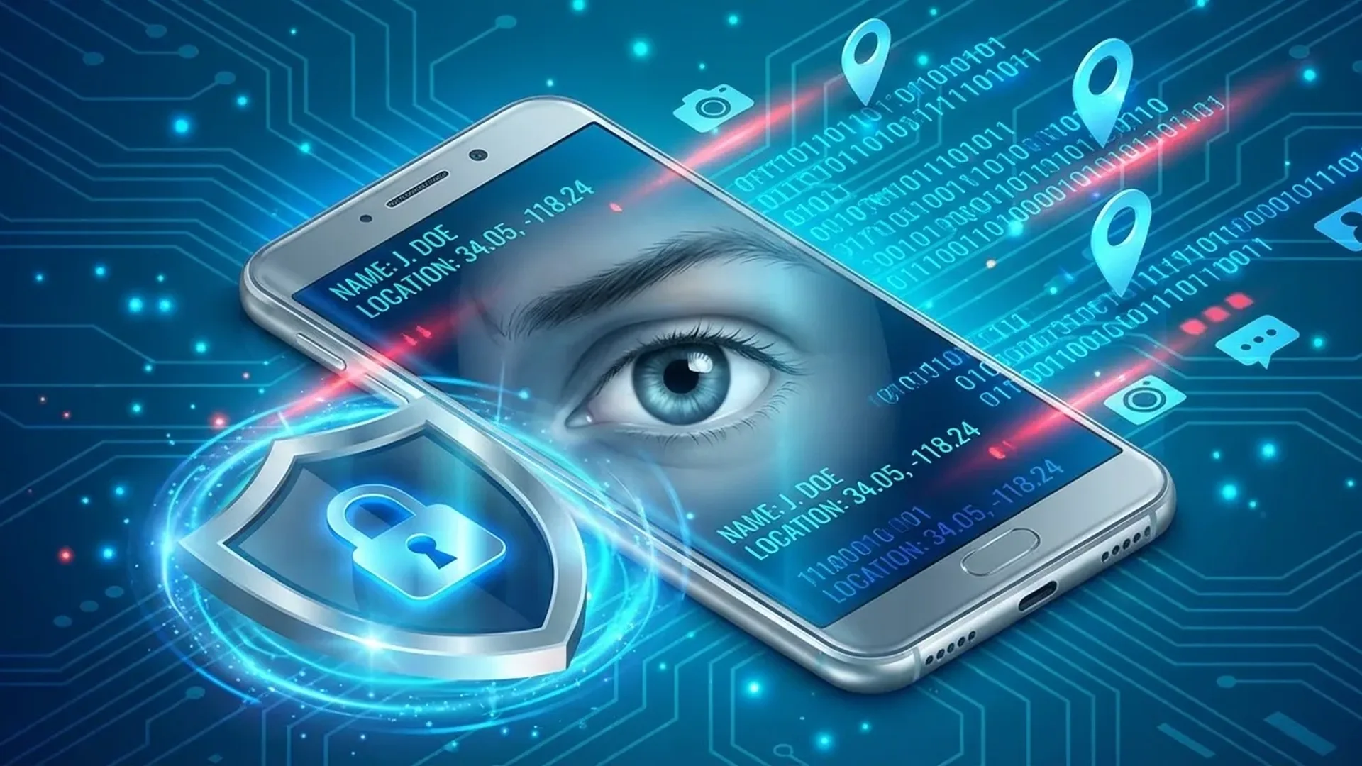 AI data collection visualization showing how personal information flows through artificial intelligence systems