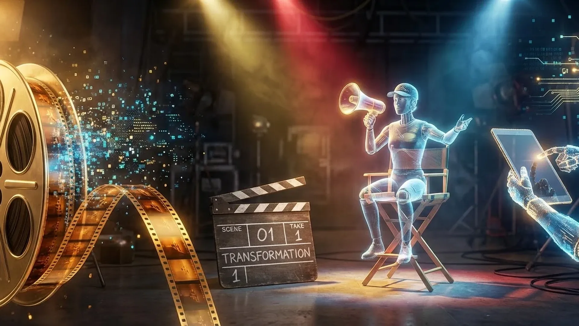 Artificial intelligence transforming Hollywood cinema production with digital effects and AI-generated content
