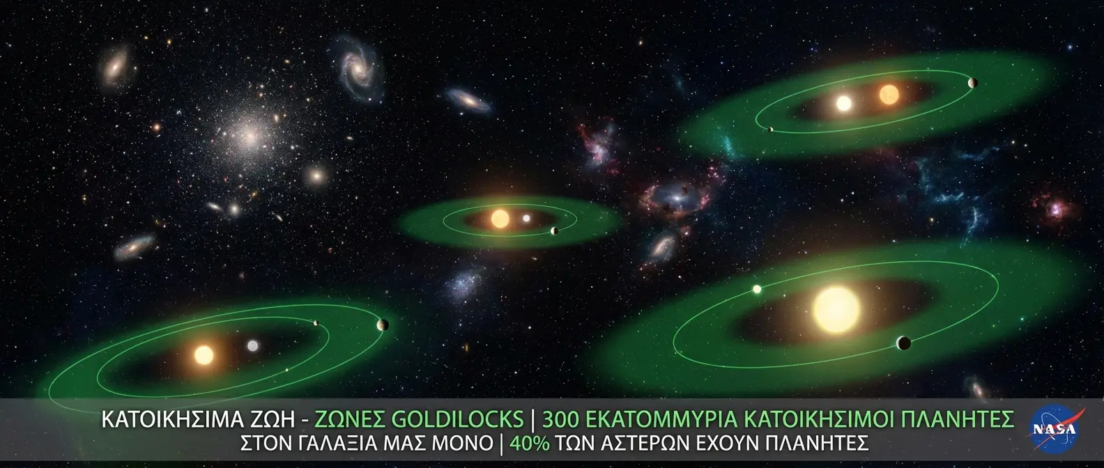 Κατοικήσιμες ζώνες Goldilocks γύρω από αστέρια