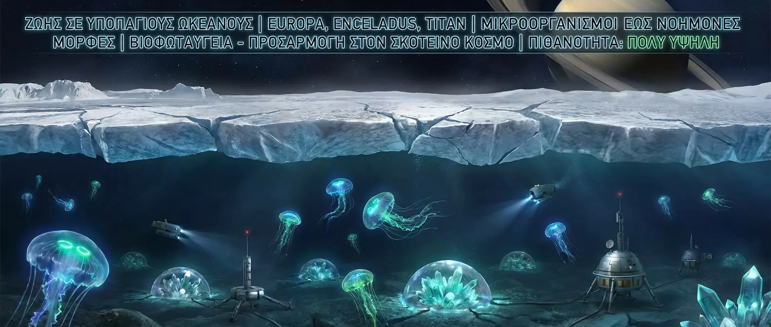 Υποπάγιοι ωκεανοί σε φεγγάρια του ηλιακού συστήματος