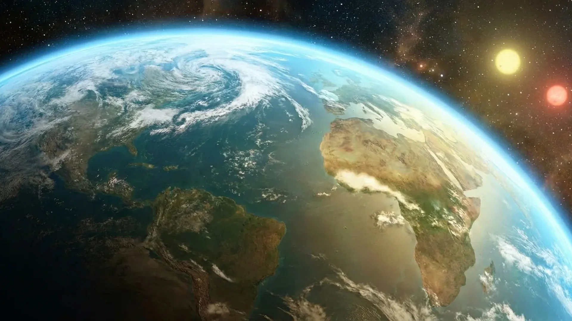 Artist's concept of exoplanets orbiting within the habitable zone of their host star