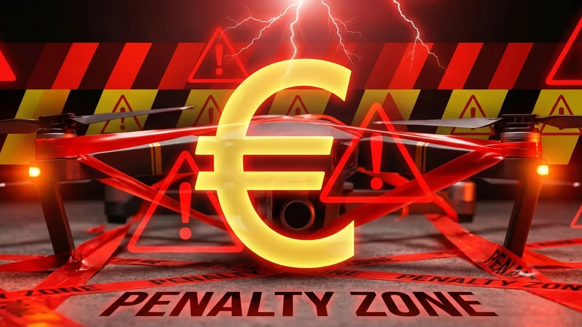 Greek drone regulations penalty chart showing fines from €1,000 to €50,000 for various violations