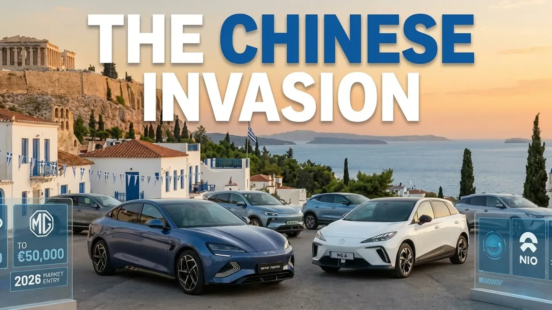 Chinese electric vehicle brands BYD MG XPeng Chery arriving in Greece 2026 with dealership locations and pricing