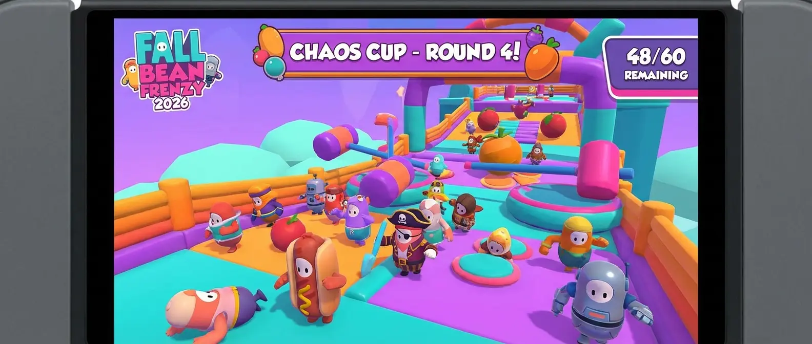 Fall Guys colorful battle royale party game with obstacle courses