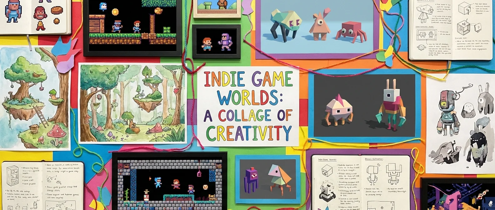 Collage of anticipated indie games releasing in 2026 showcasing diverse art styles and genres