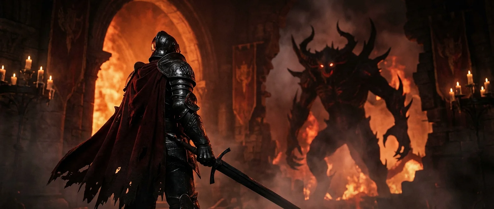 Lords of the Fallen II gameplay screenshot showing dark fantasy world and dual realms mechanic in Unreal Engine 5