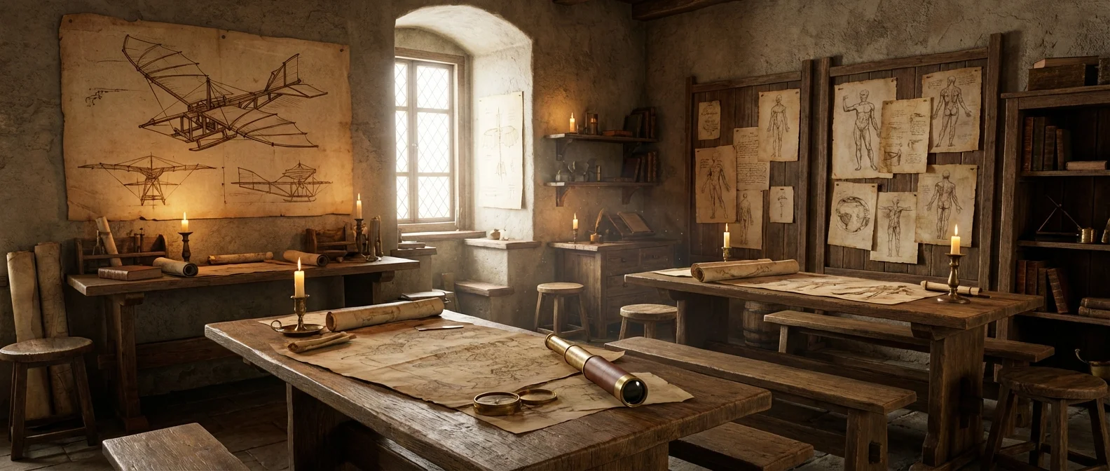 Renaissance period showcasing geographical discoveries and scientific instruments