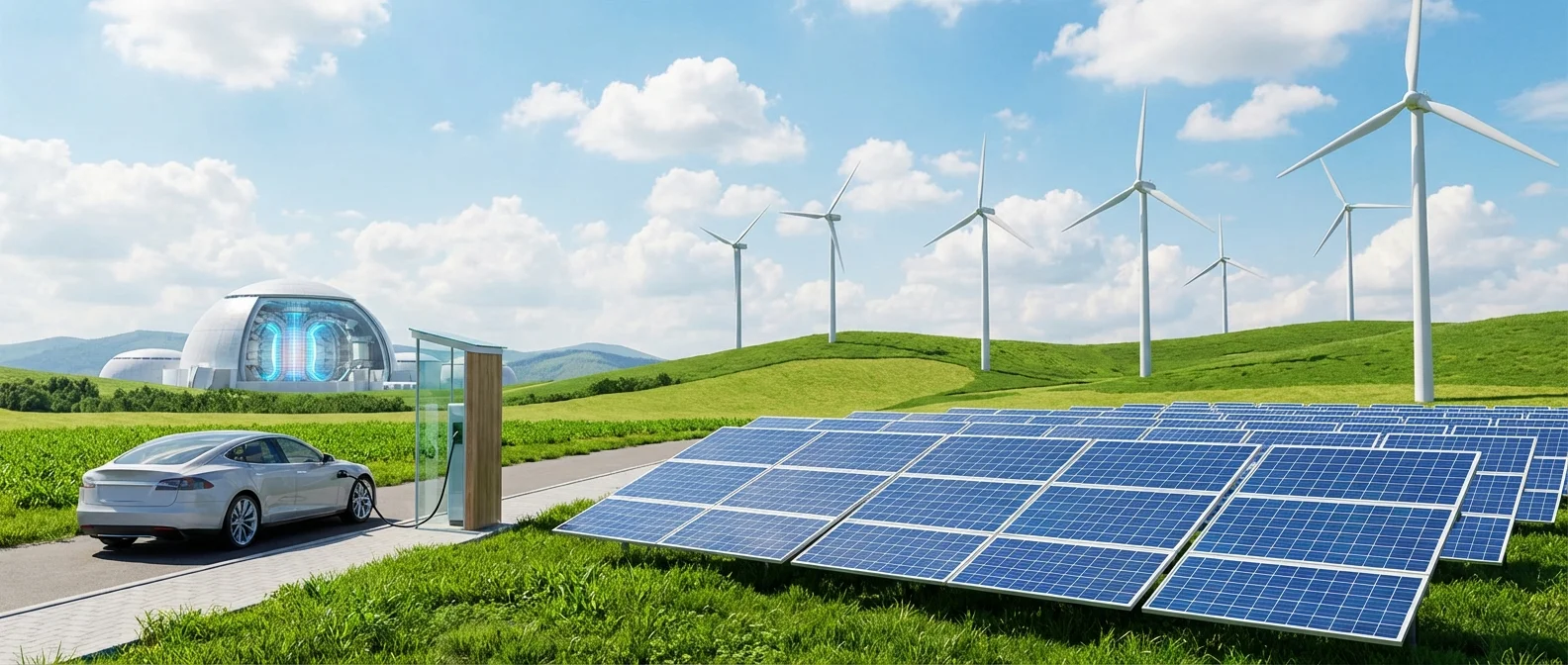 Solar panels and electric vehicles addressing climate change through technology