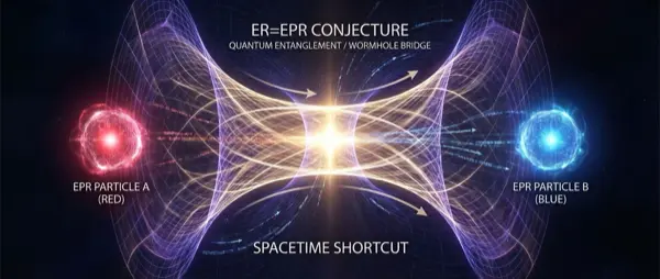 ER=EPR: Quantum Entanglement Creates Spacetime Wormholes
