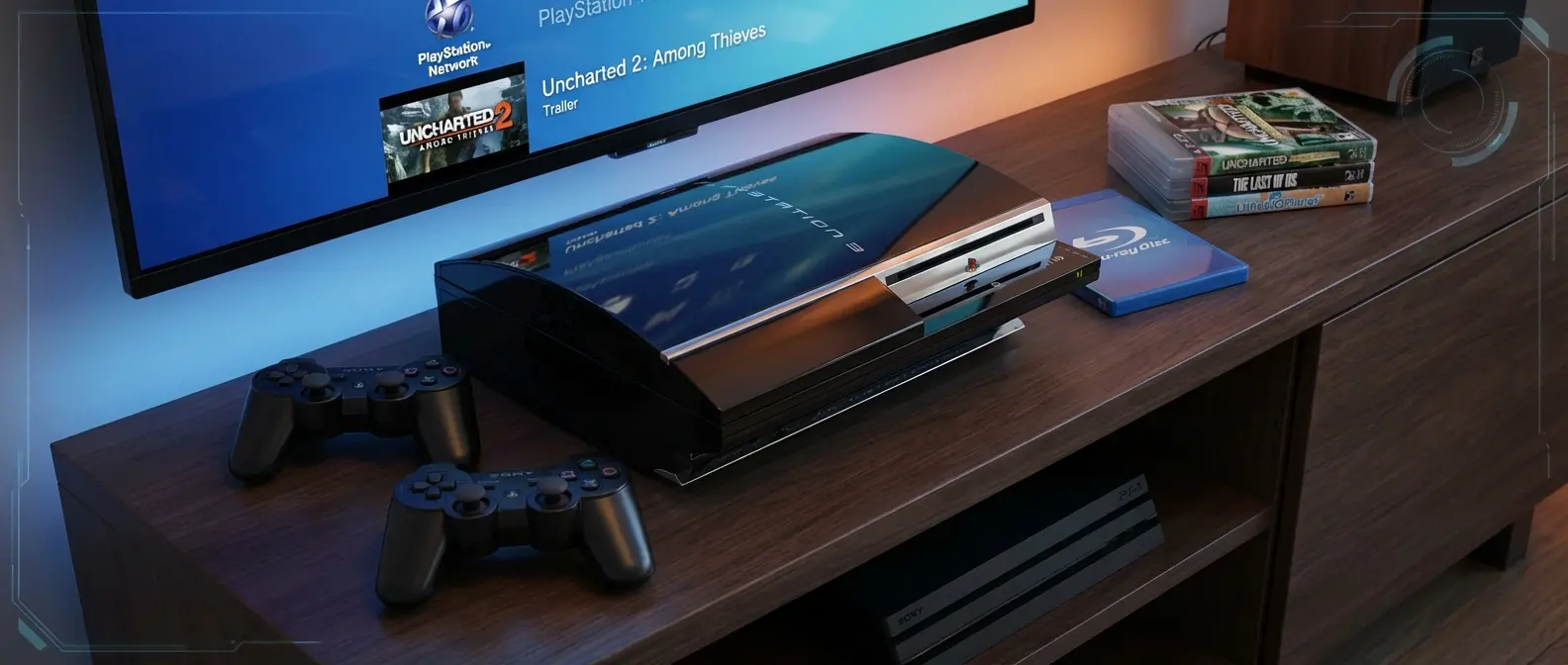 PlayStation 3 with Blu-ray capability and Cell processor technology