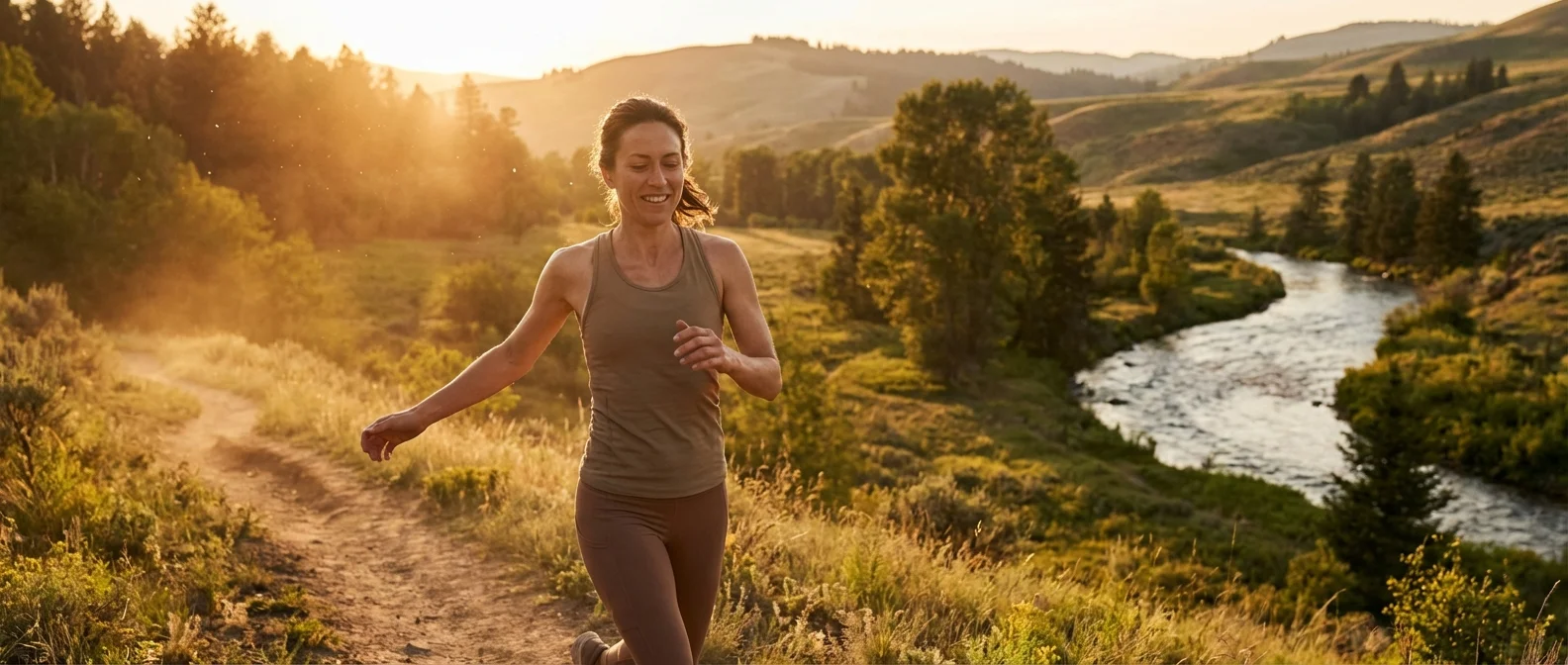 Person running outdoors as natural depression treatment, showing the connection between exercise and mental health improvement