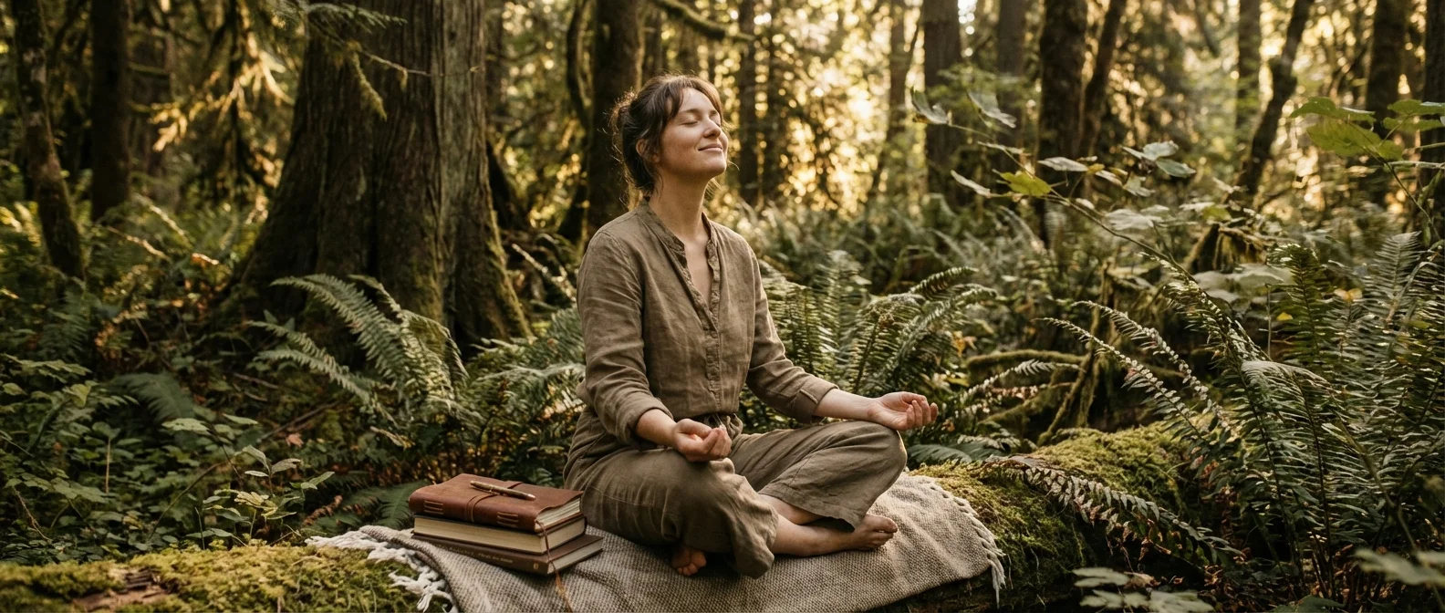 Person practicing digital detox by putting smartphone in drawer while reading a book