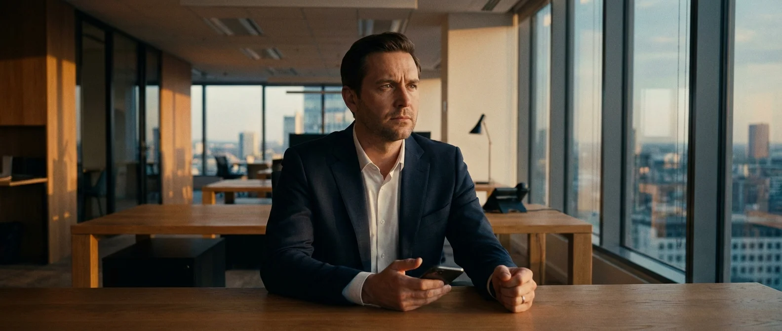 Person appearing successful at work while experiencing internal anxiety and stress, representing high-functioning anxiety in achievers