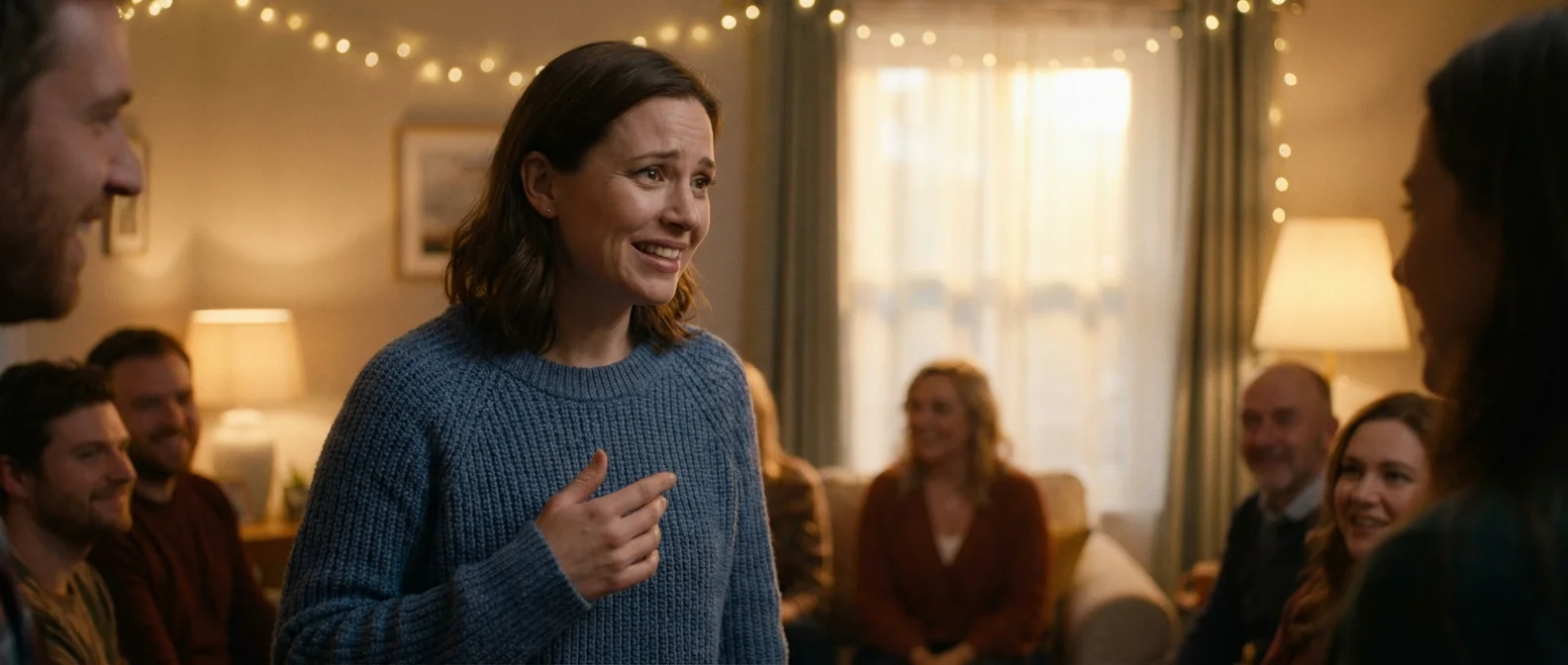 Άνθρωπος με κοινωνικό άγχος σε ομάδα ανθρώπων που αισθάνεται άβολα