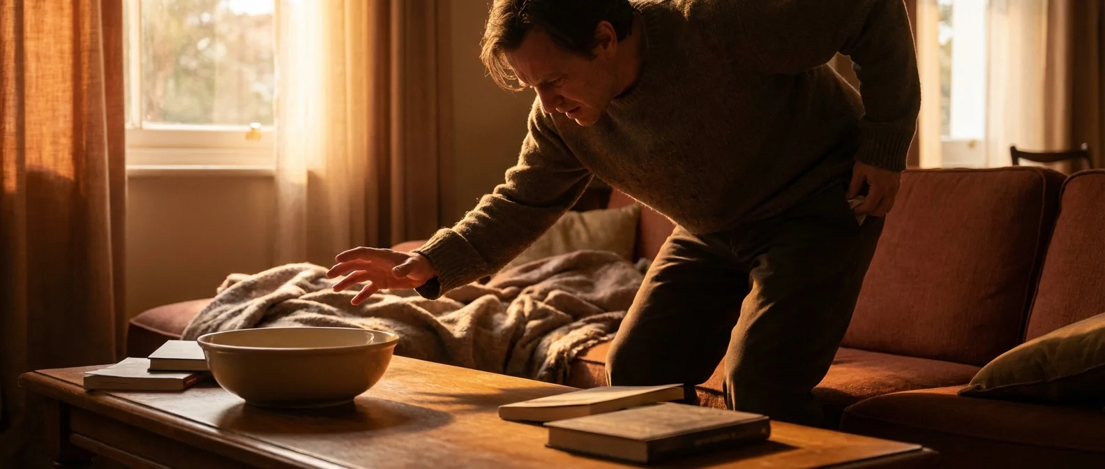 Person experiencing anxiety while separated from their smartphone, illustrating nomophobia symptoms