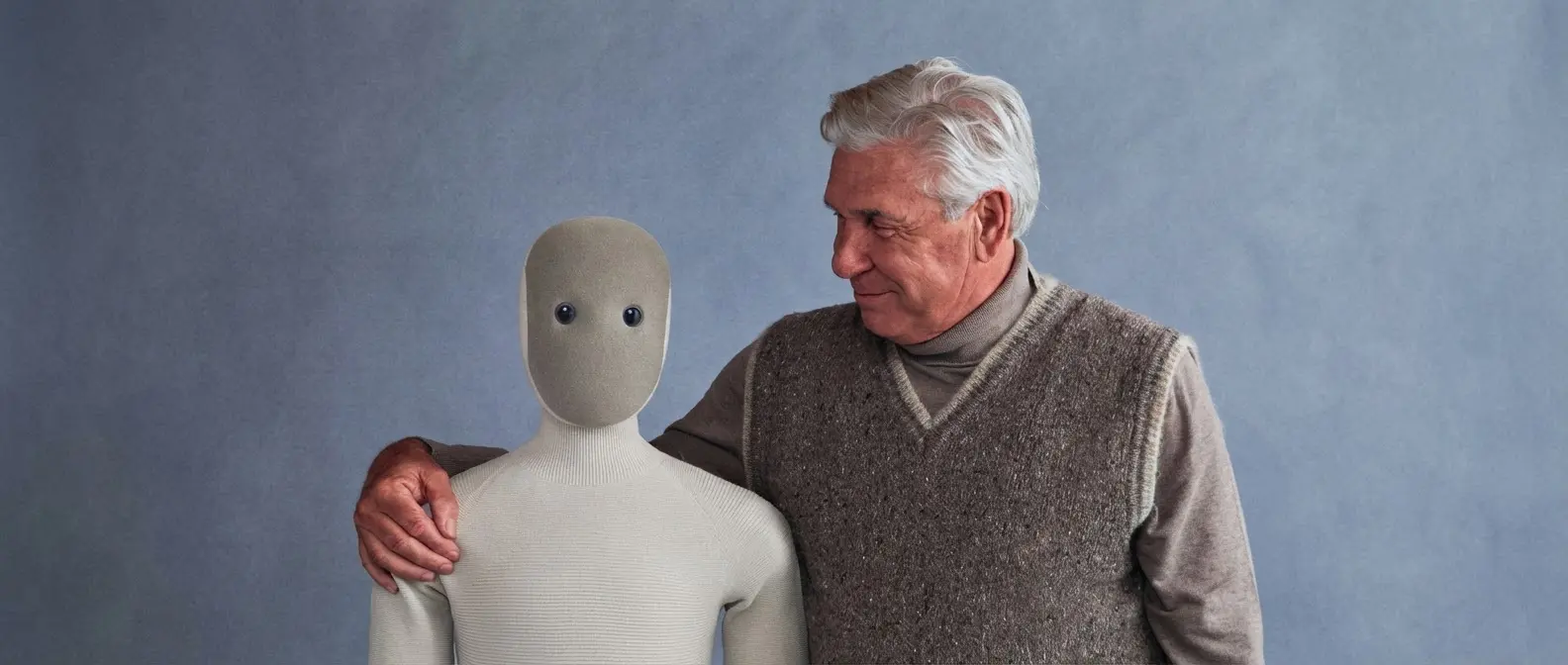 1X NEO humanoid home robot with Scandinavian design performing household tasks