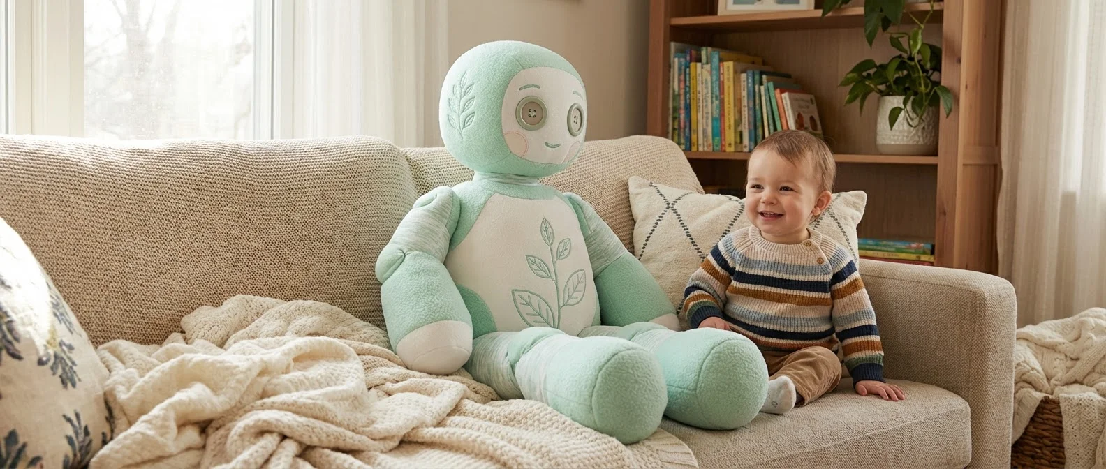 Fauna Sprout soft humanoid robot with squishy limbs and lightweight design for safe human interaction