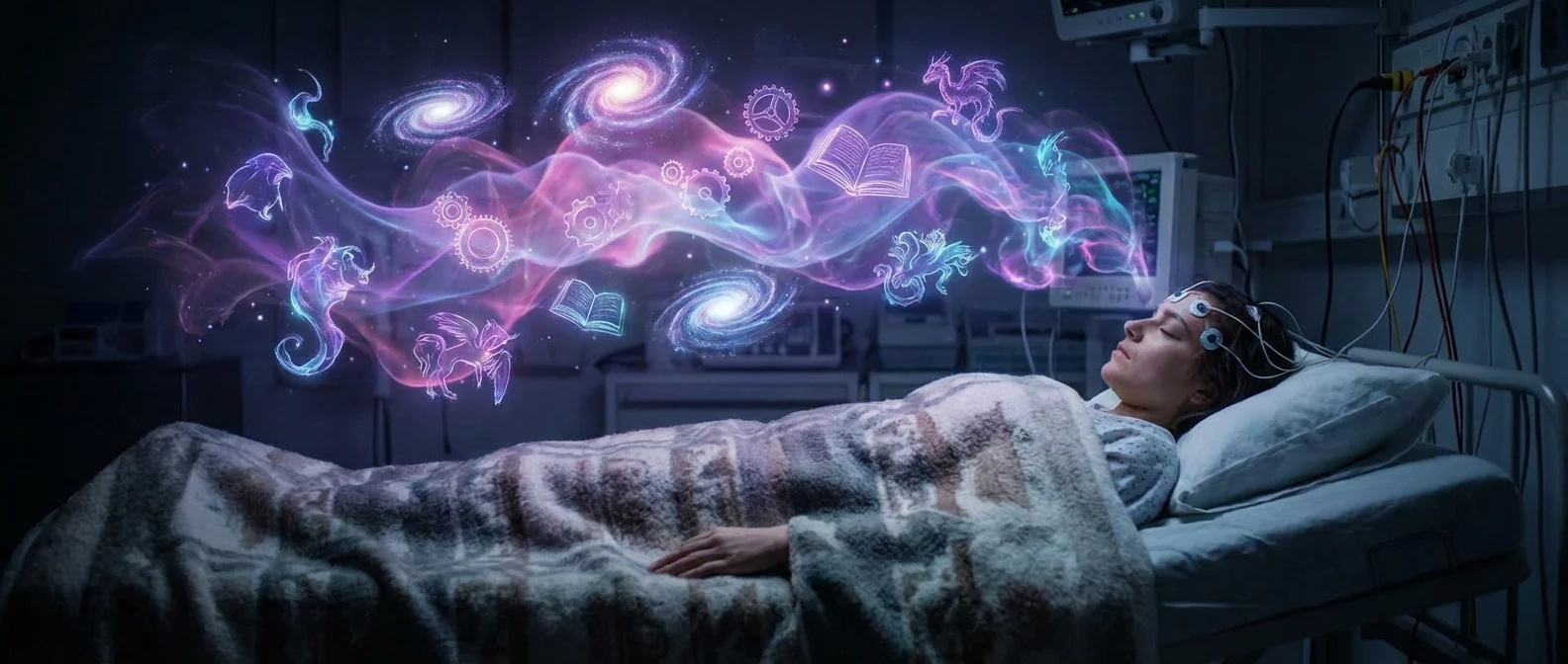 Northwestern University researchers conducting dream infiltration experiment with electrodes and monitoring equipment