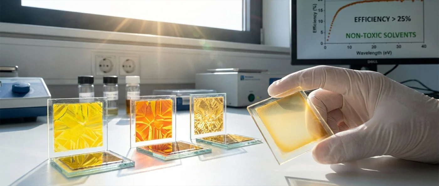 Perovskite solar cell manufacturing process using vacuum deposition technology without toxic organic solvents