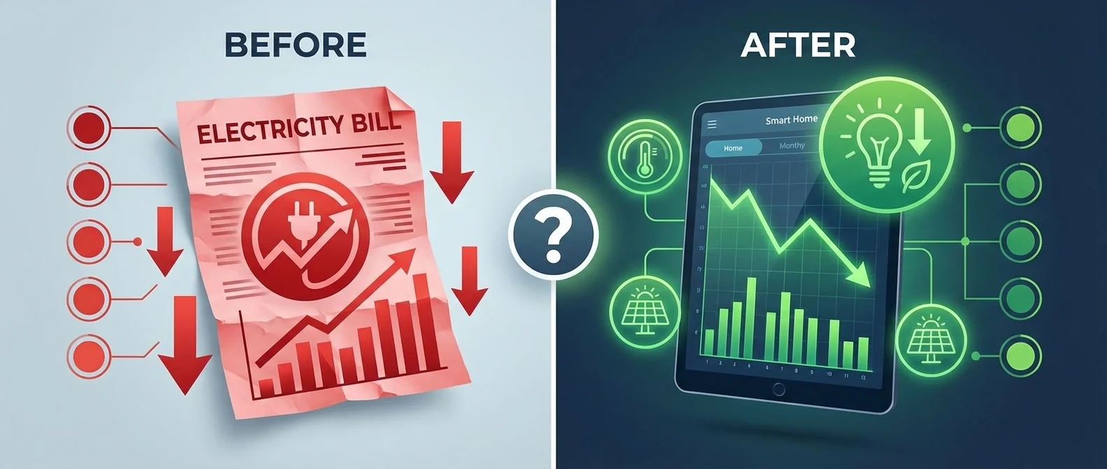 Smart home devices power consumption comparison chart showing WiFi vs Zigbee energy usage