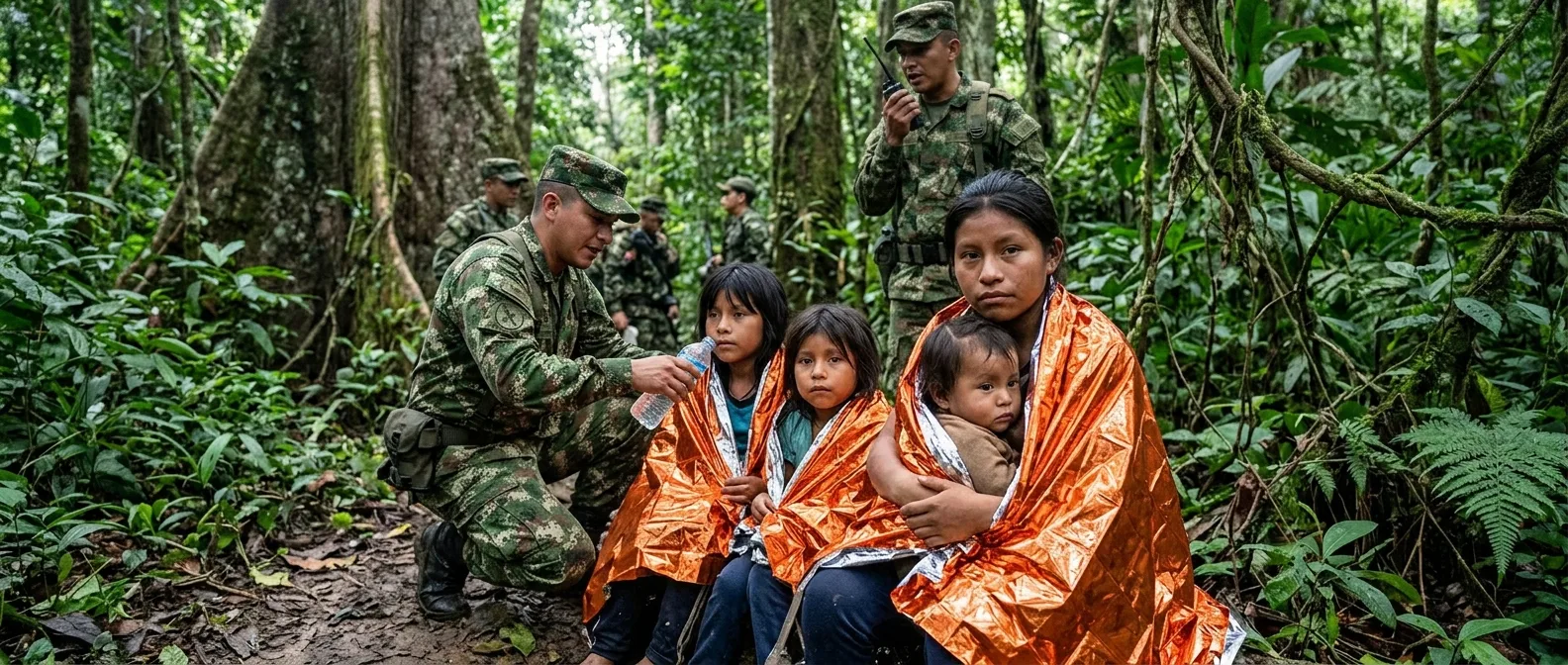 Four indigenous children who survived 40 days in the Colombian Amazon rainforest after plane crash