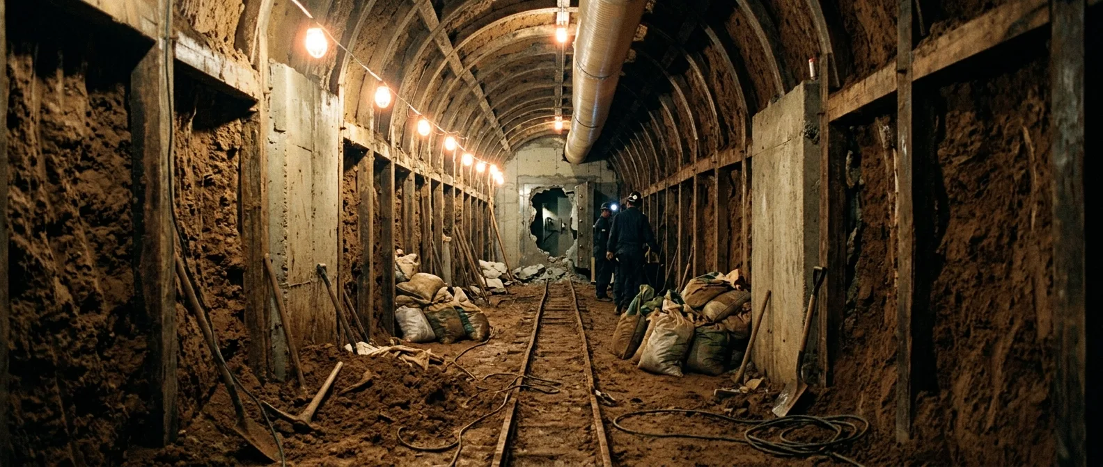 Aerial view of the Fortaleza Central Bank where thieves dug an 80-meter tunnel to steal $70 million in Brazil's most audacious heist