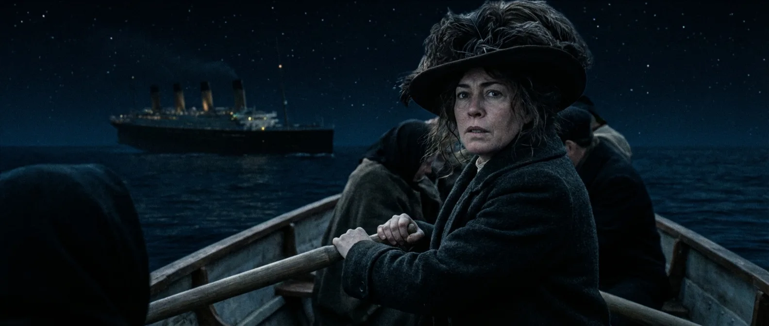 Margaret 'Molly' Brown in elegant dress, the famous Titanic survivor known as 'The Unsinkable Molly Brown'