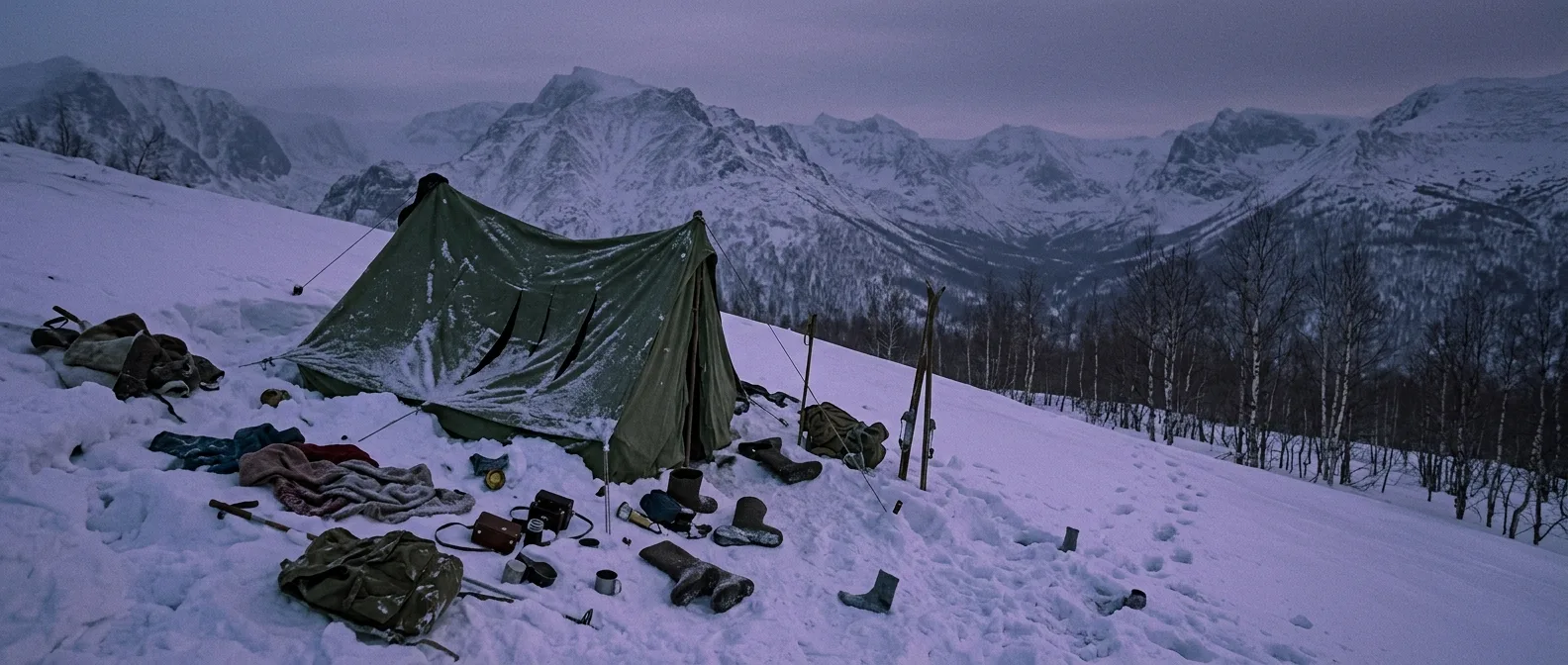 The Dyatlov Pass expedition tent found torn from inside with mysterious circumstances in 1959