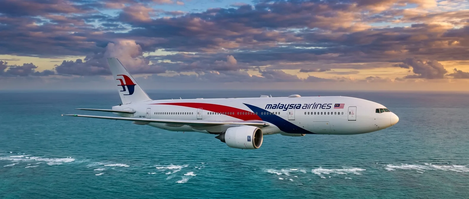 Malaysia Airlines Flight MH370 Boeing 777-200ER aircraft before its mysterious disappearance in 2014