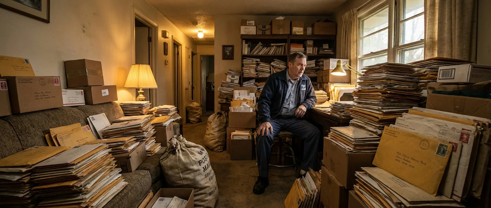 Italian postman's home filled with thousands of undelivered letters and packages