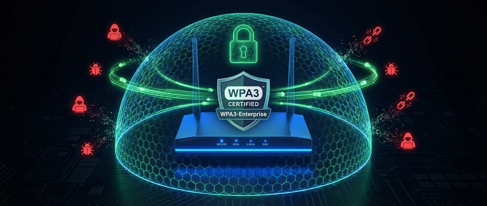 Router security settings dashboard showing WPA3 encryption and firewall configuration options