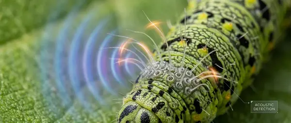 Caterpillars Hear Without Ears Using Microscopic Hairs