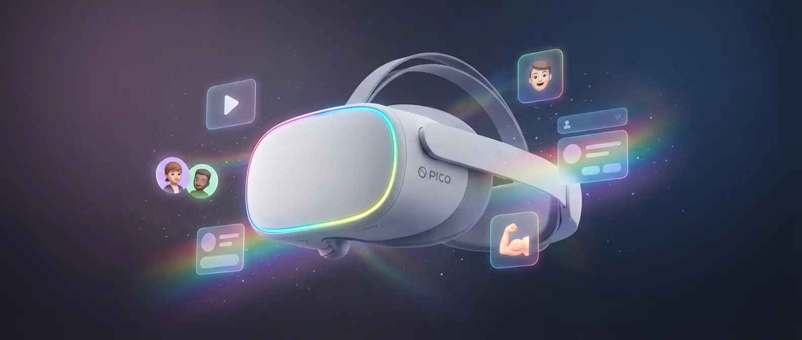 Pico 4 standalone VR headset showing lightweight ergonomic design