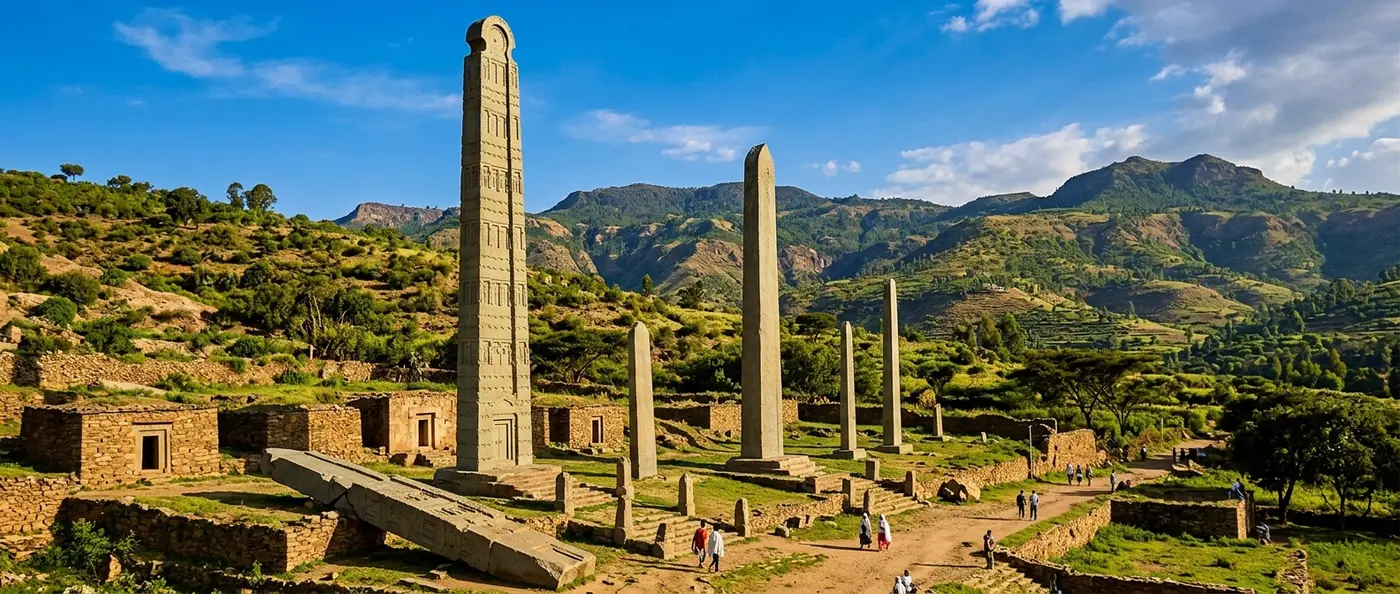 Archaeological discoveries and monuments from the ancient Aksum Empire in Africa