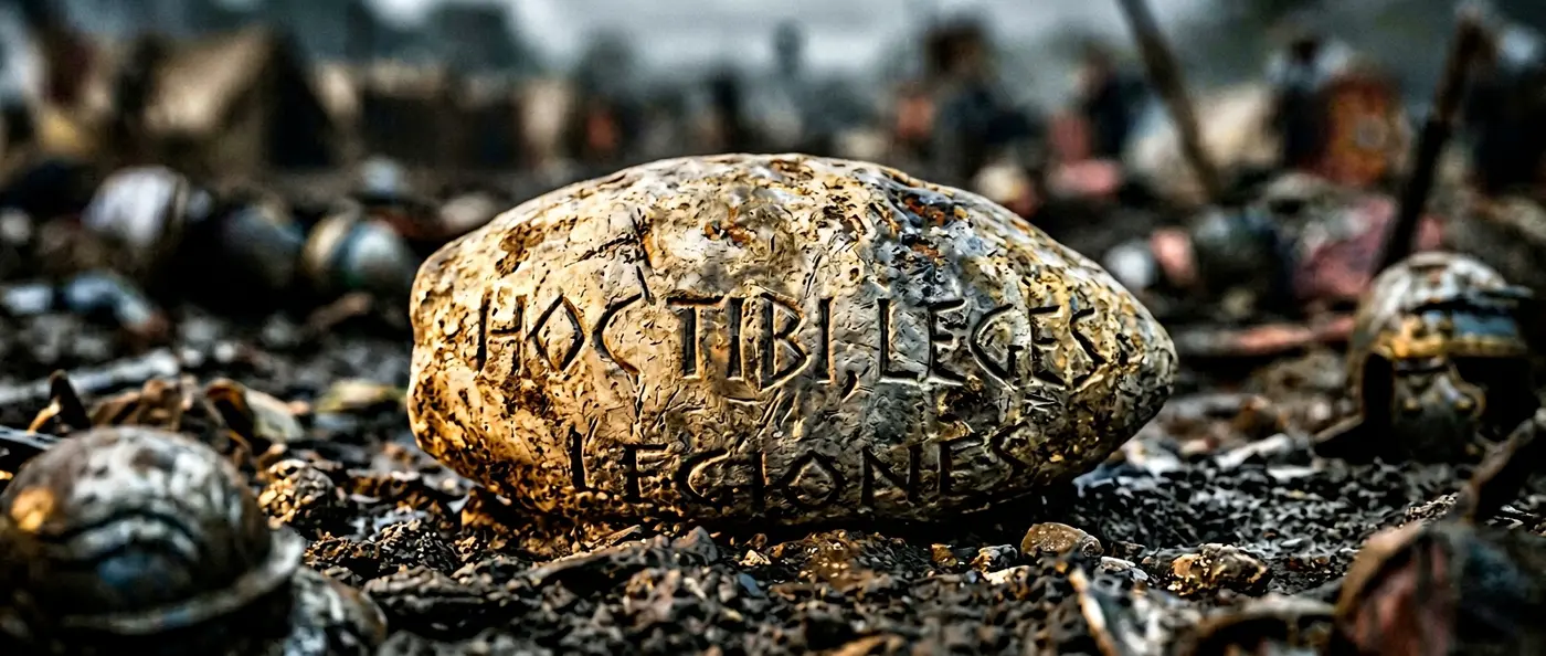 Roman sling bullets with inscribed messages discovered by archaeologists