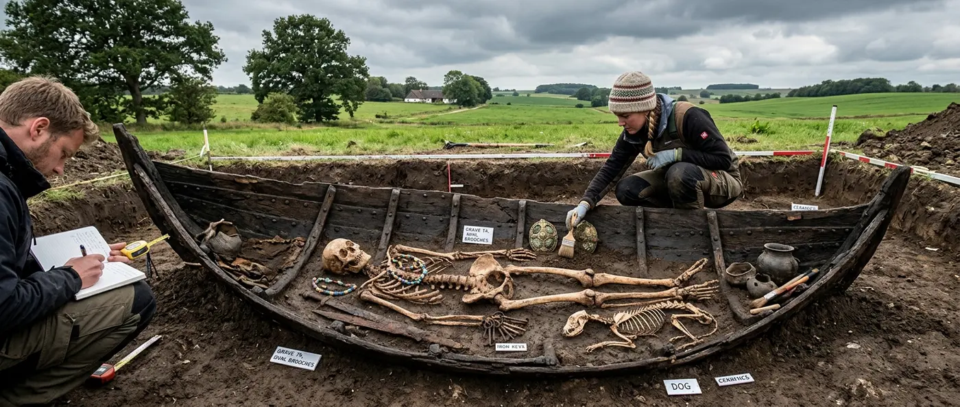 Viking woman buried in rare wagon-boat discovered in Denmark
