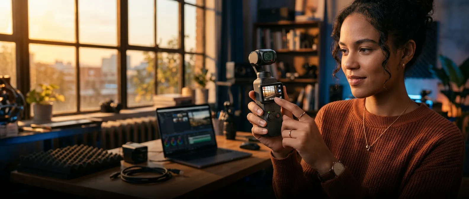 DJI Osmo Pocket 4 leaked prototype showing dual camera configuration and new design
