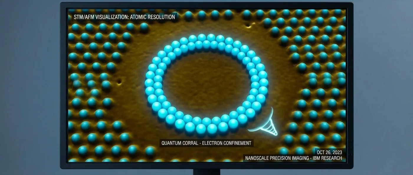 STM and AFM quantum microscopes revealing individual atoms at the nanoscale level