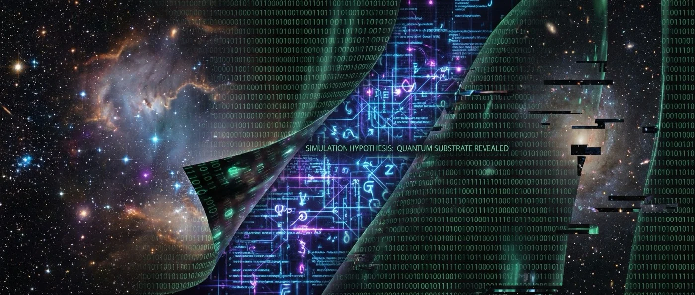 Quantum particles behaving like computer code in a digital universe simulation