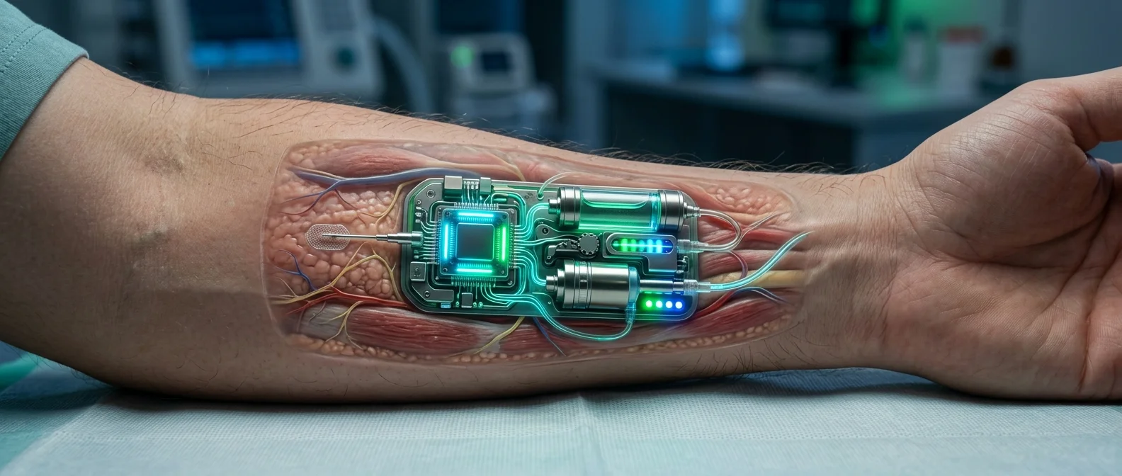 Bionic pancreas device showing AI-driven closed-loop insulin delivery system for diabetes management