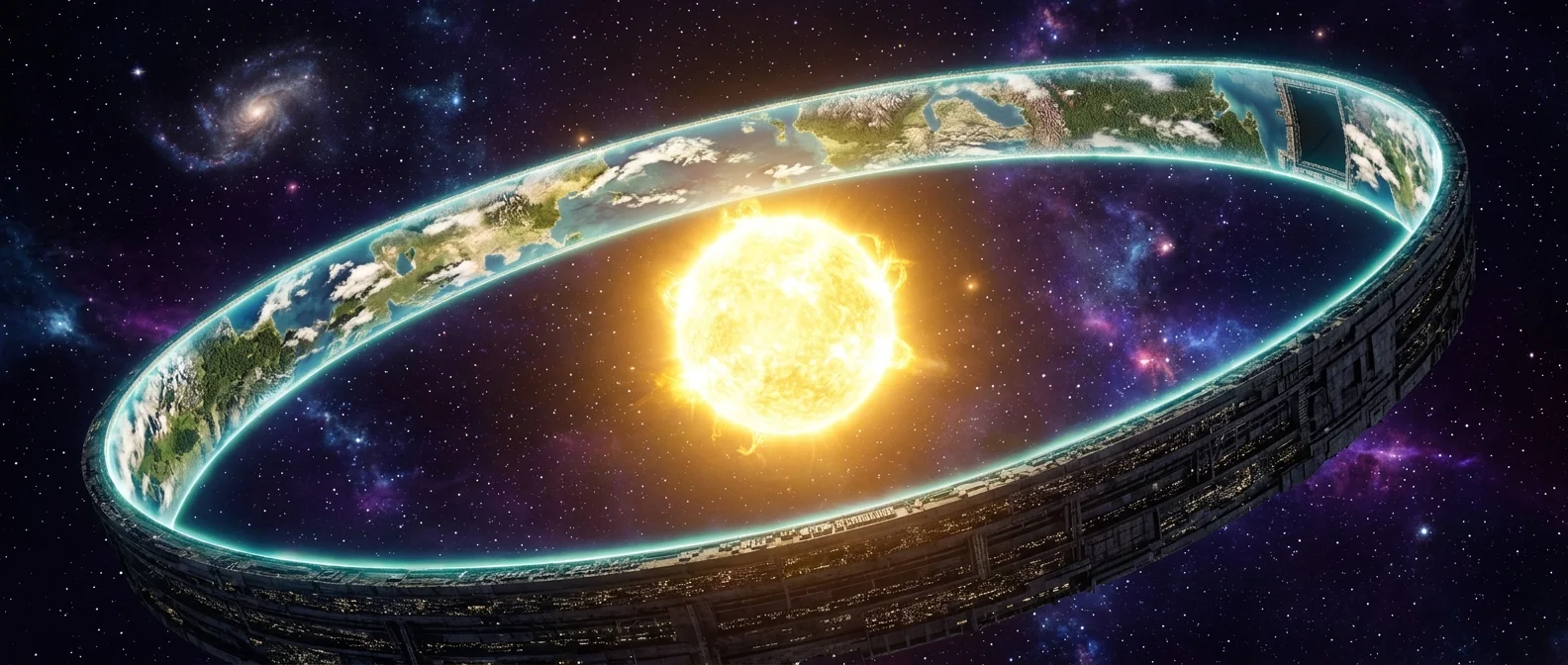 Καλλιτεχνική απεικόνιση σφαίρας Dyson που περικλείει αστέρι και απορροφά την ενέργειά του