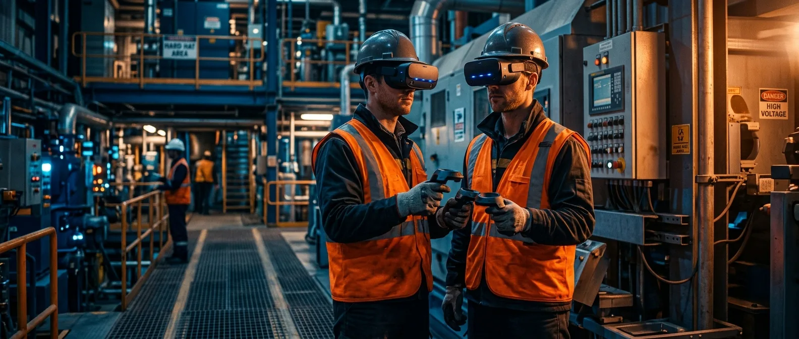 Swiss Safety VR platform interface showing free enterprise training modules for workplace safety