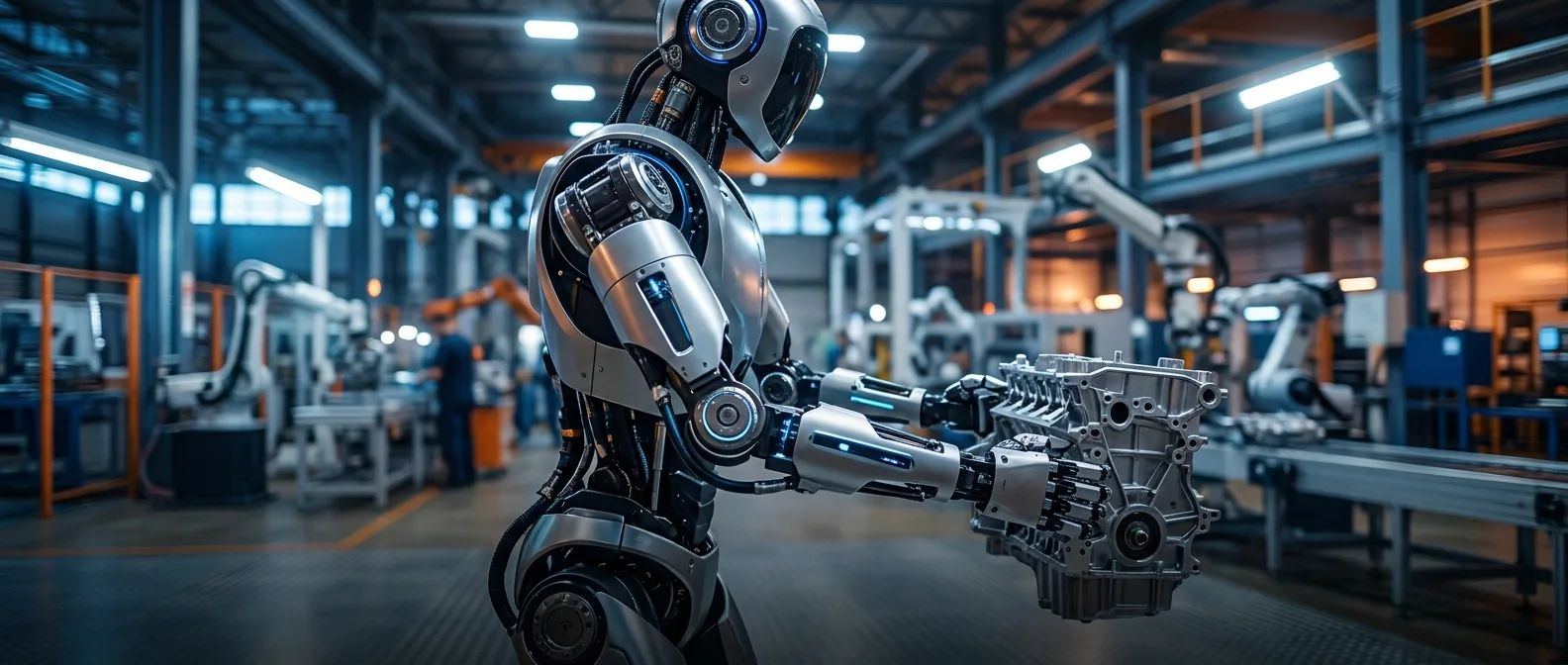 Atlas Production Robot with 56 degrees of freedom demonstrating commercial capabilities