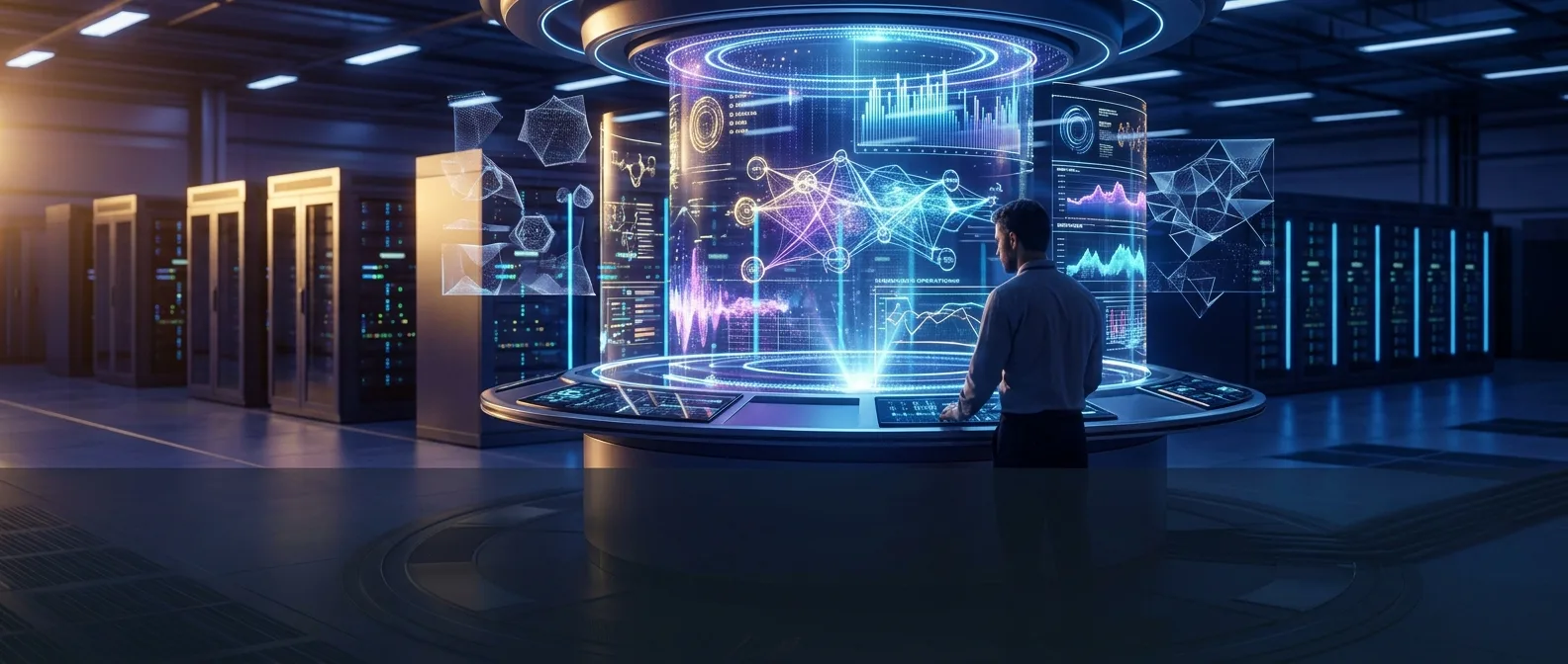 Huawei's 6G Agentic Core chip with fiber optic networks showing autonomous AI decision-making capabilities