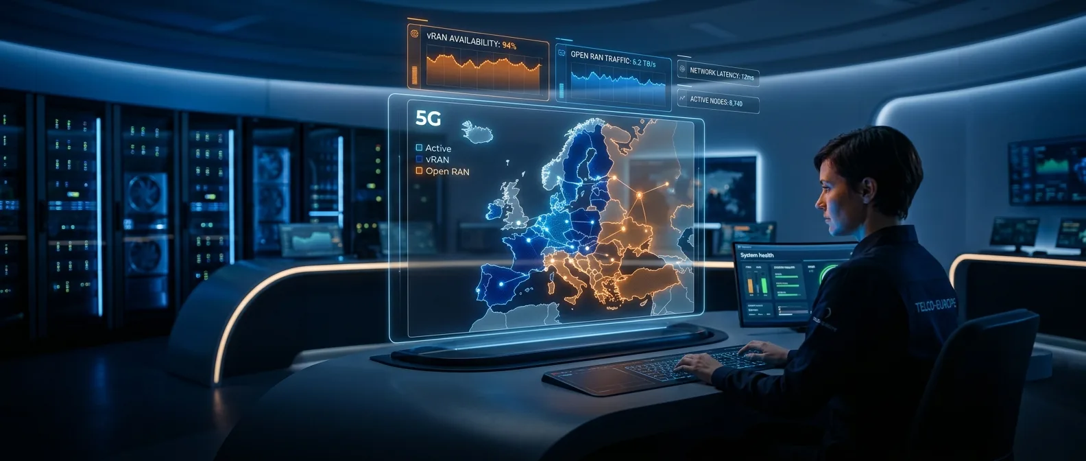 Samsung and Orange engineers deploying vRAN infrastructure with Intel Xeon 6 processors in European data center