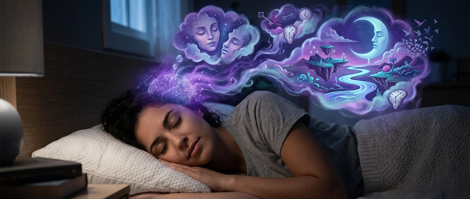Brain neural activity patterns during vivid REM sleep dreaming phase