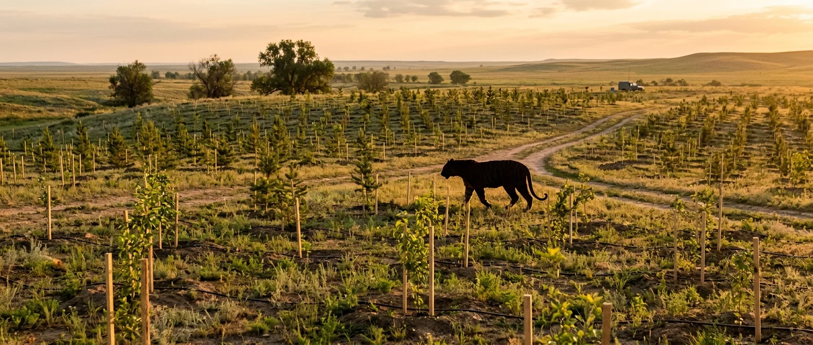 Kazakhstan plants thousands of trees to restore tiger habitat near Lake Balkhash